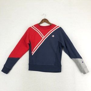 Champion VTG Women's Size Small Reverse Weave Colorblock Crewneck Sweatshirt